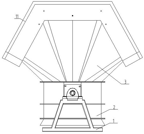 High-range air-assisted vertical spraying machine