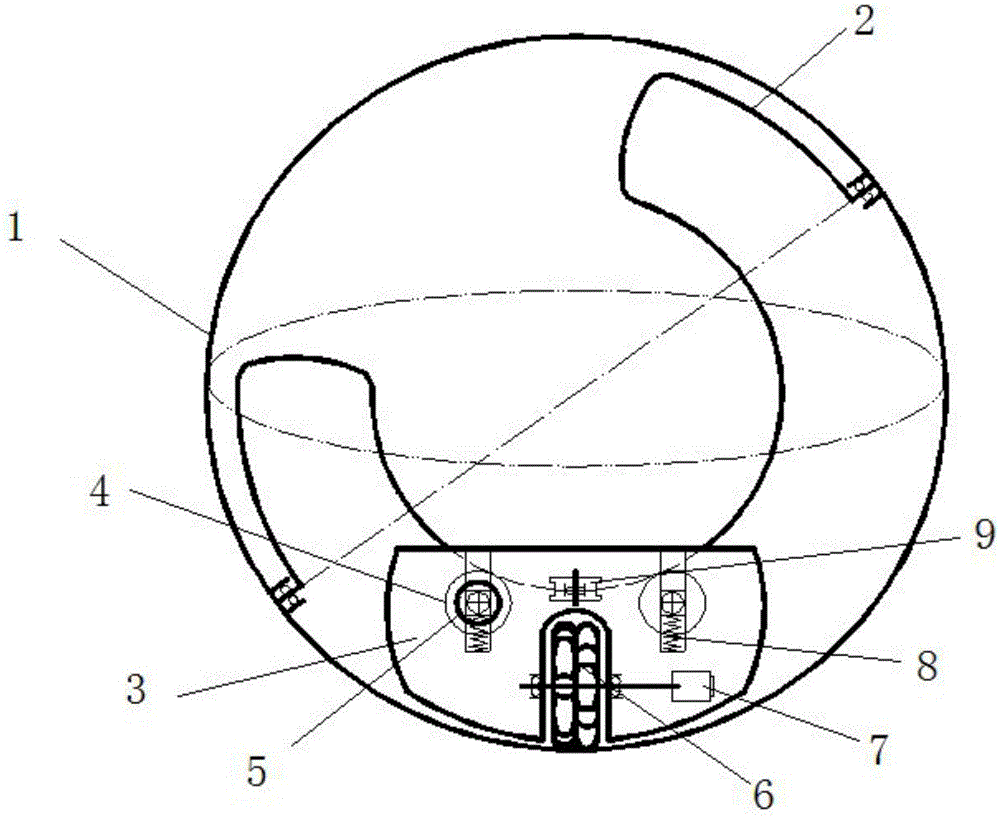 Omni-directional motion spherical robot