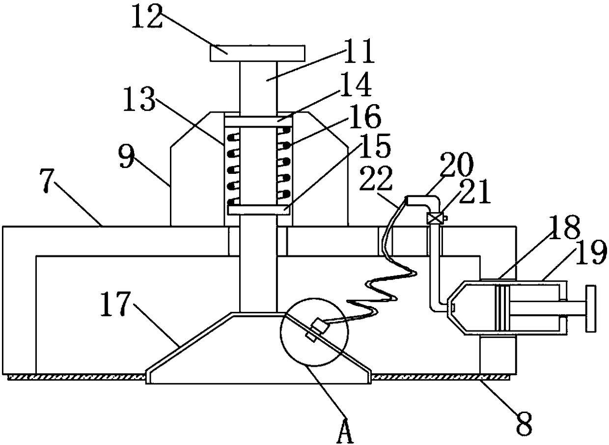 Novel support capable of being stably placed conveniently for teaching projector