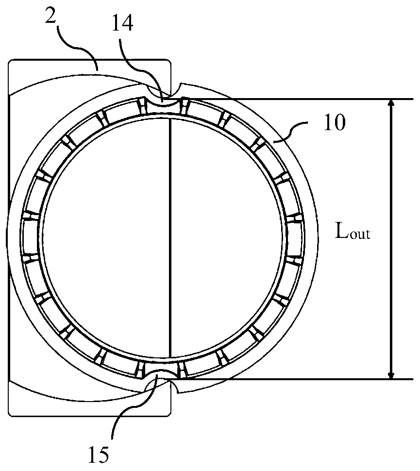 Holding frame, bearing and assembling method