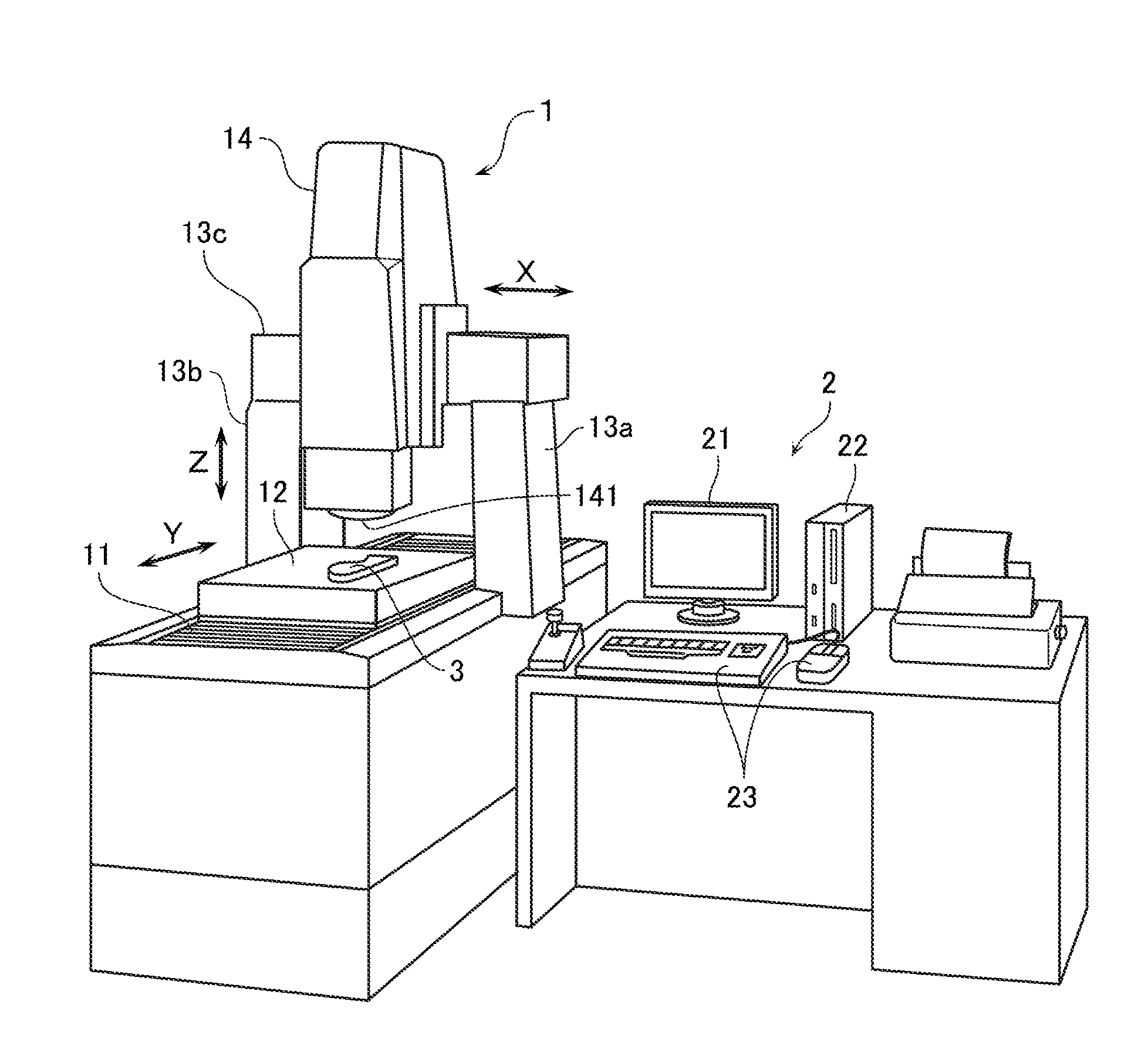 Image measuring apparatus and non-temporary recording medium on which control program of same apparatus is recorded