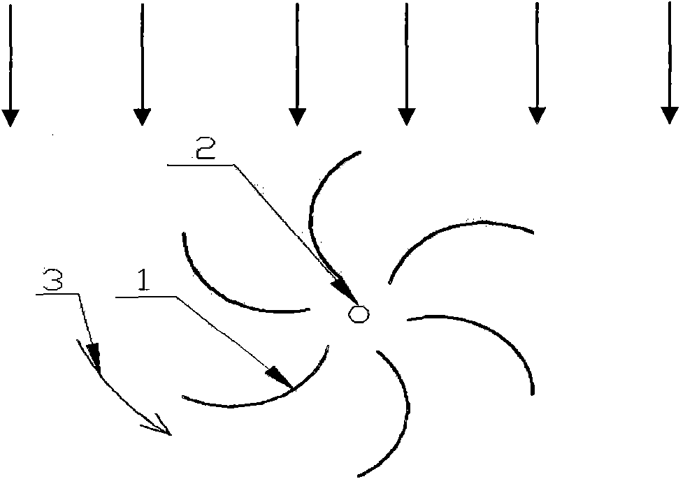 Guide-type vertical-axis wind turbine with multisection combined vanes