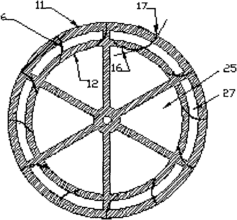 Guide-type vertical-axis wind turbine with multisection combined vanes