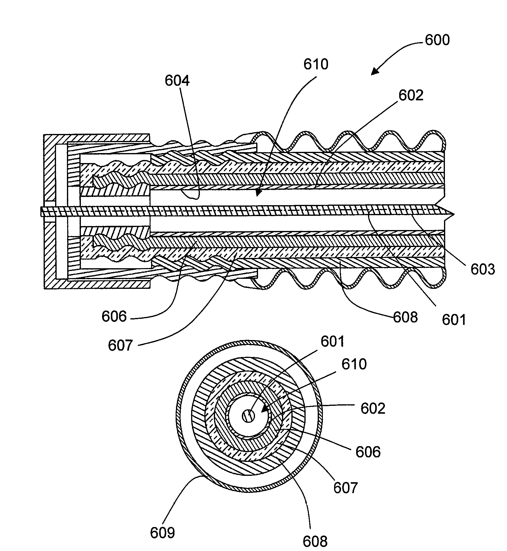 Thermal contraction compensation for superconducting and cryo-resistive cables