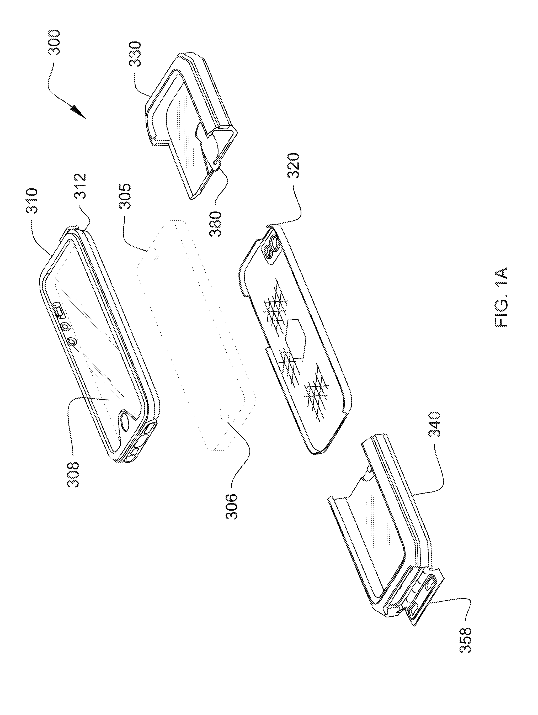 Door securement mechanism for waterproof encasement