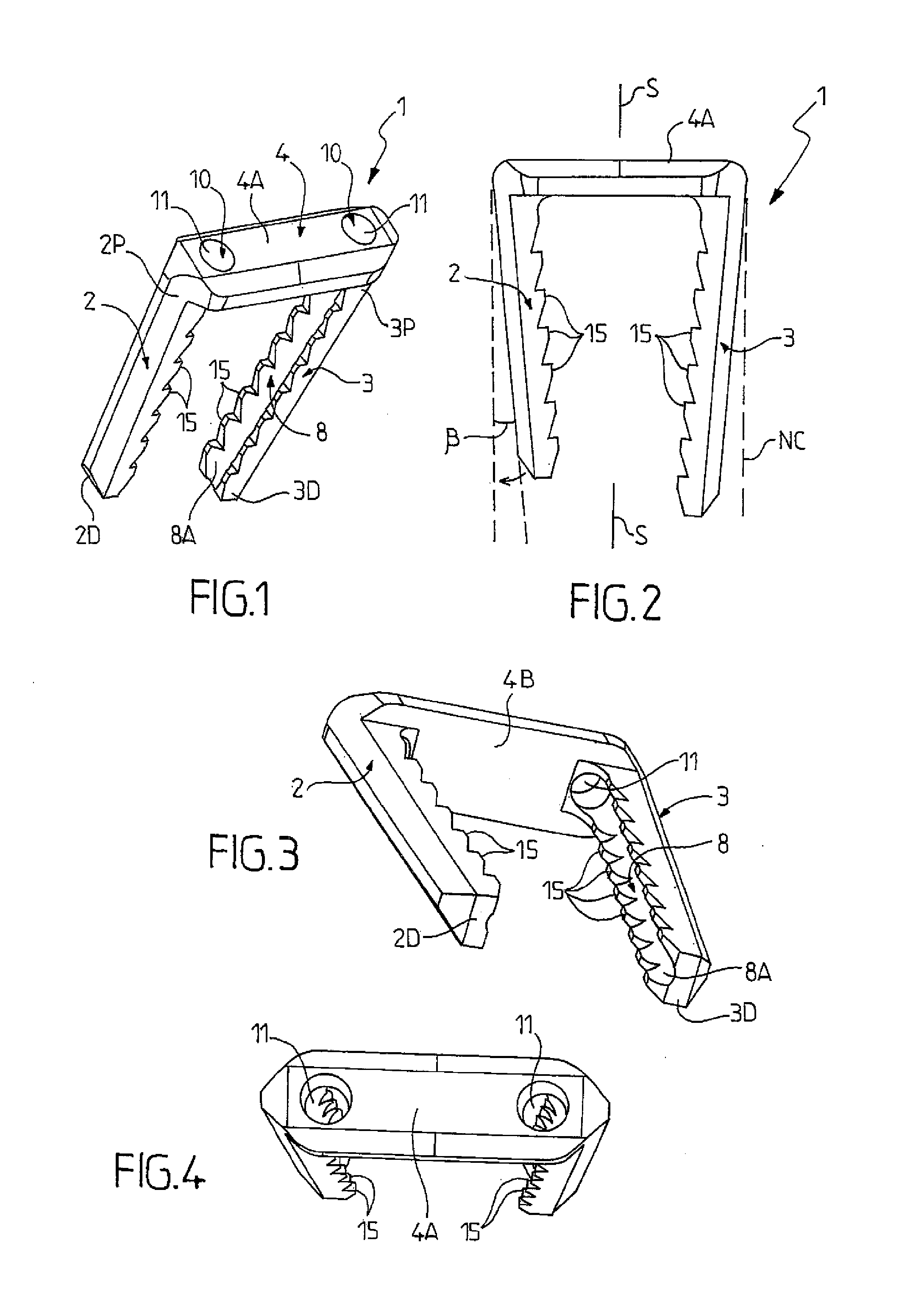 Compression Clip Having Convergent Legs