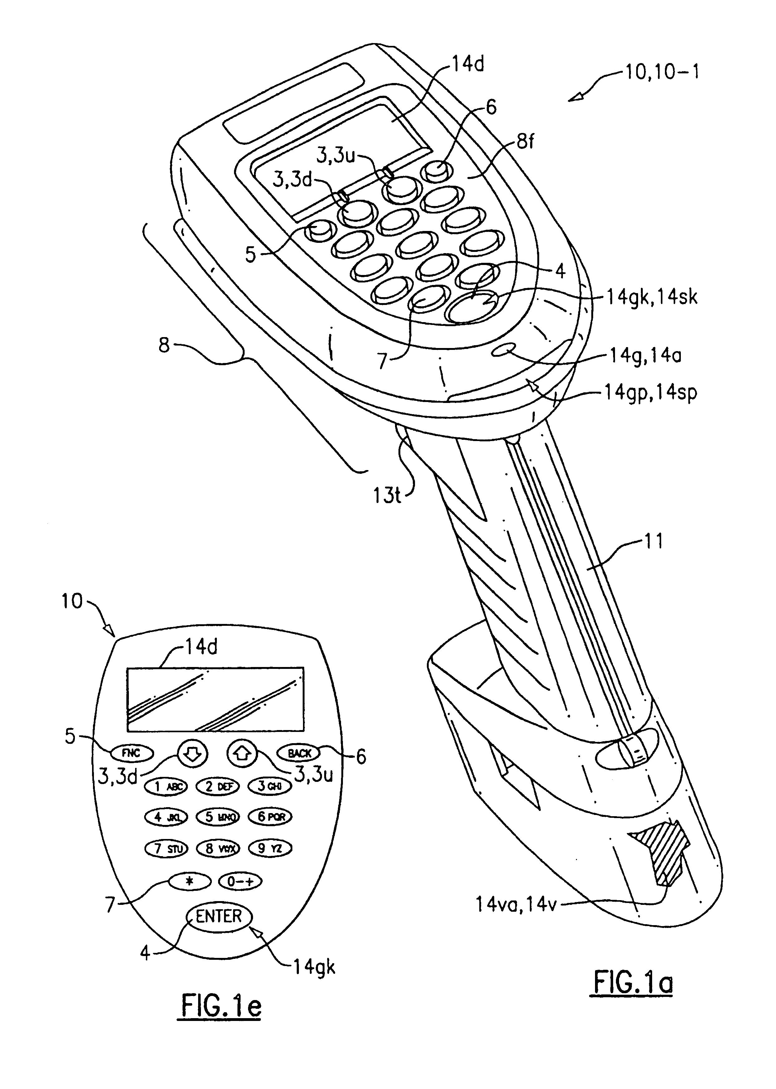 Optical reader comprising soft key including permanent graphic indicia