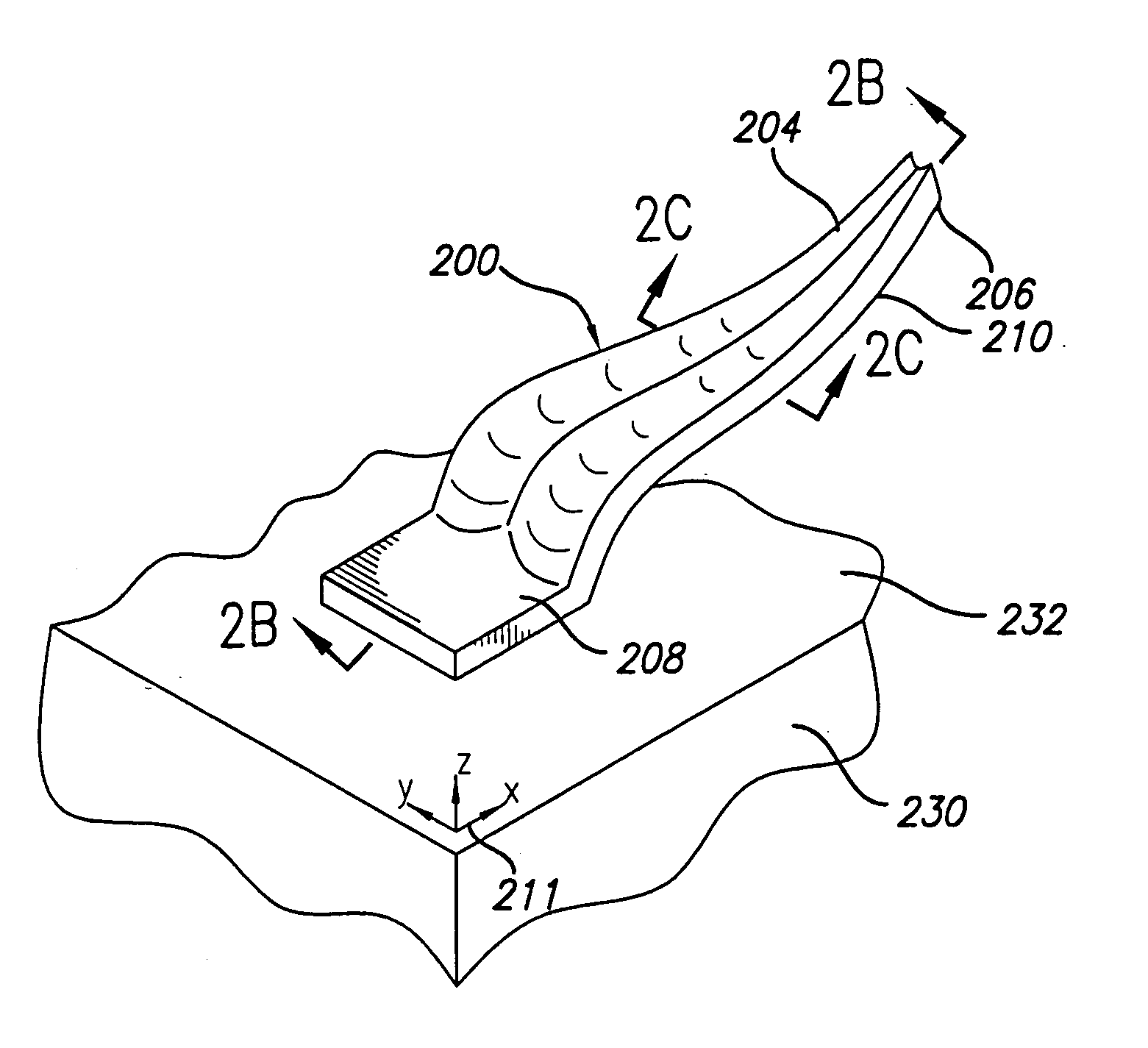 Electronic components with plurality of contoured microelectronic spring contacts