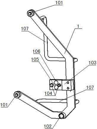 Middle door hinge auxiliary assembling tool and method