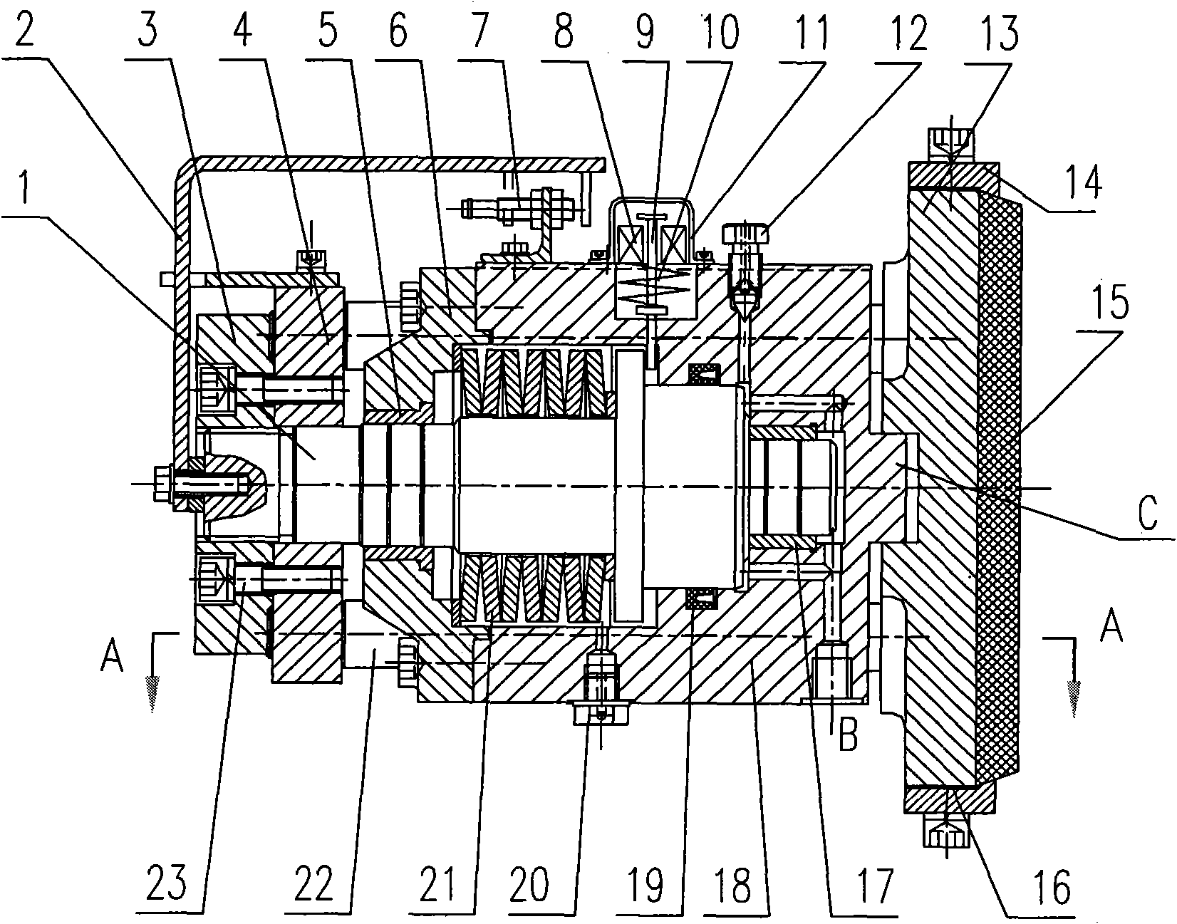 Disc brake for belt conveyor