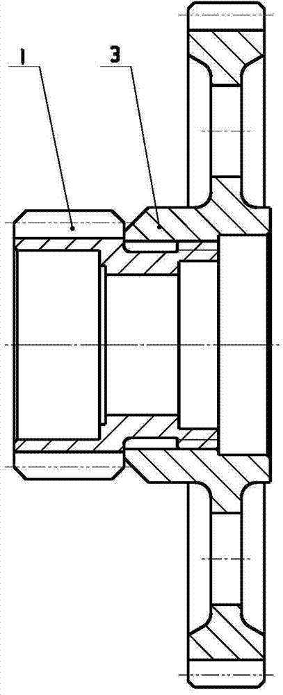 Method for forming splined connection type dual gears