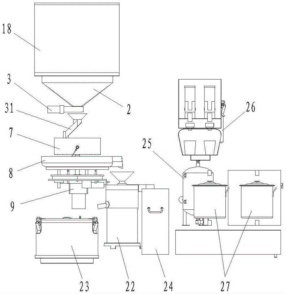 Full-automatic stone mill soybean milk machine