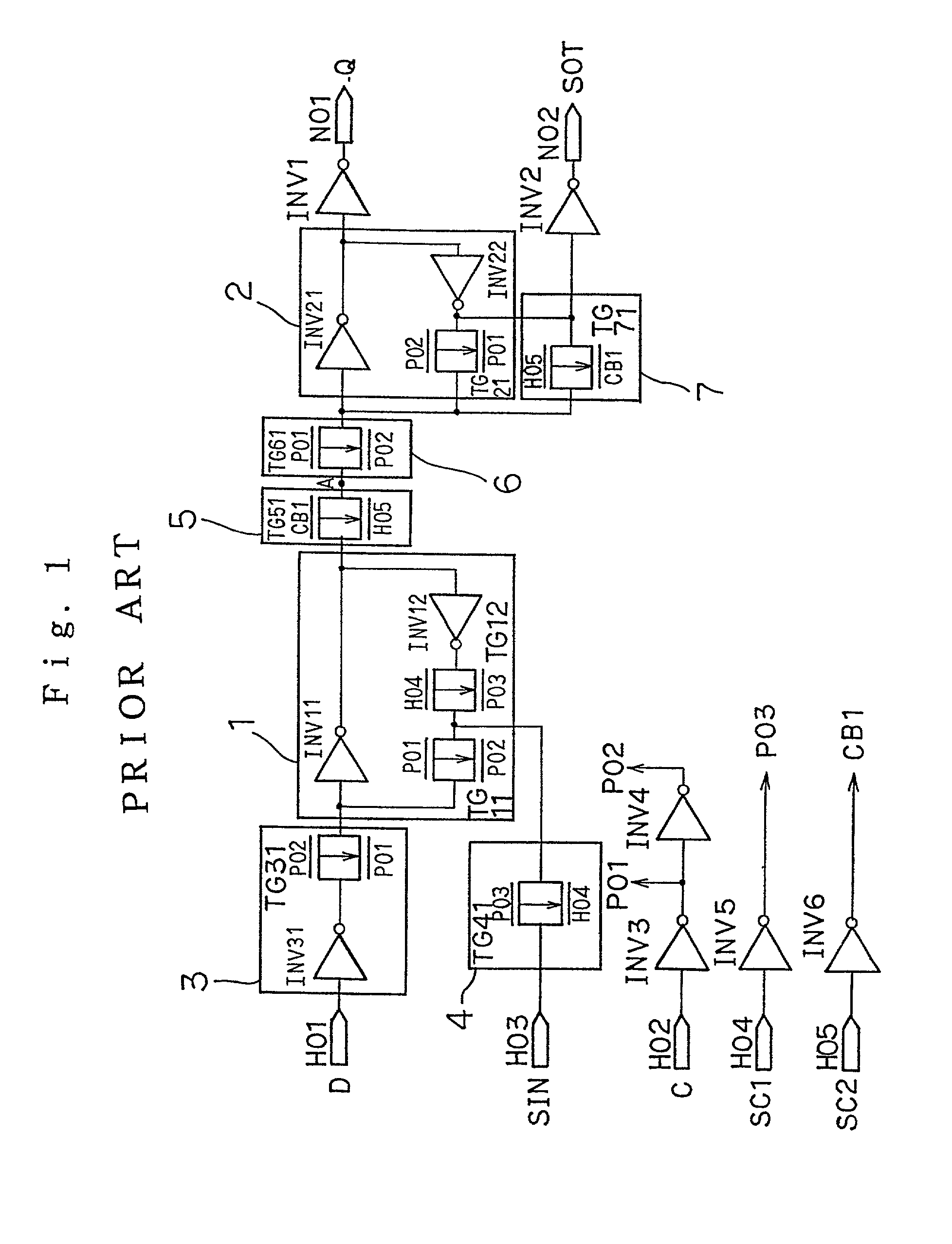 Master-slave-type scanning flip-flop circuit for high-speed operation with reduced load capacity of clock controller