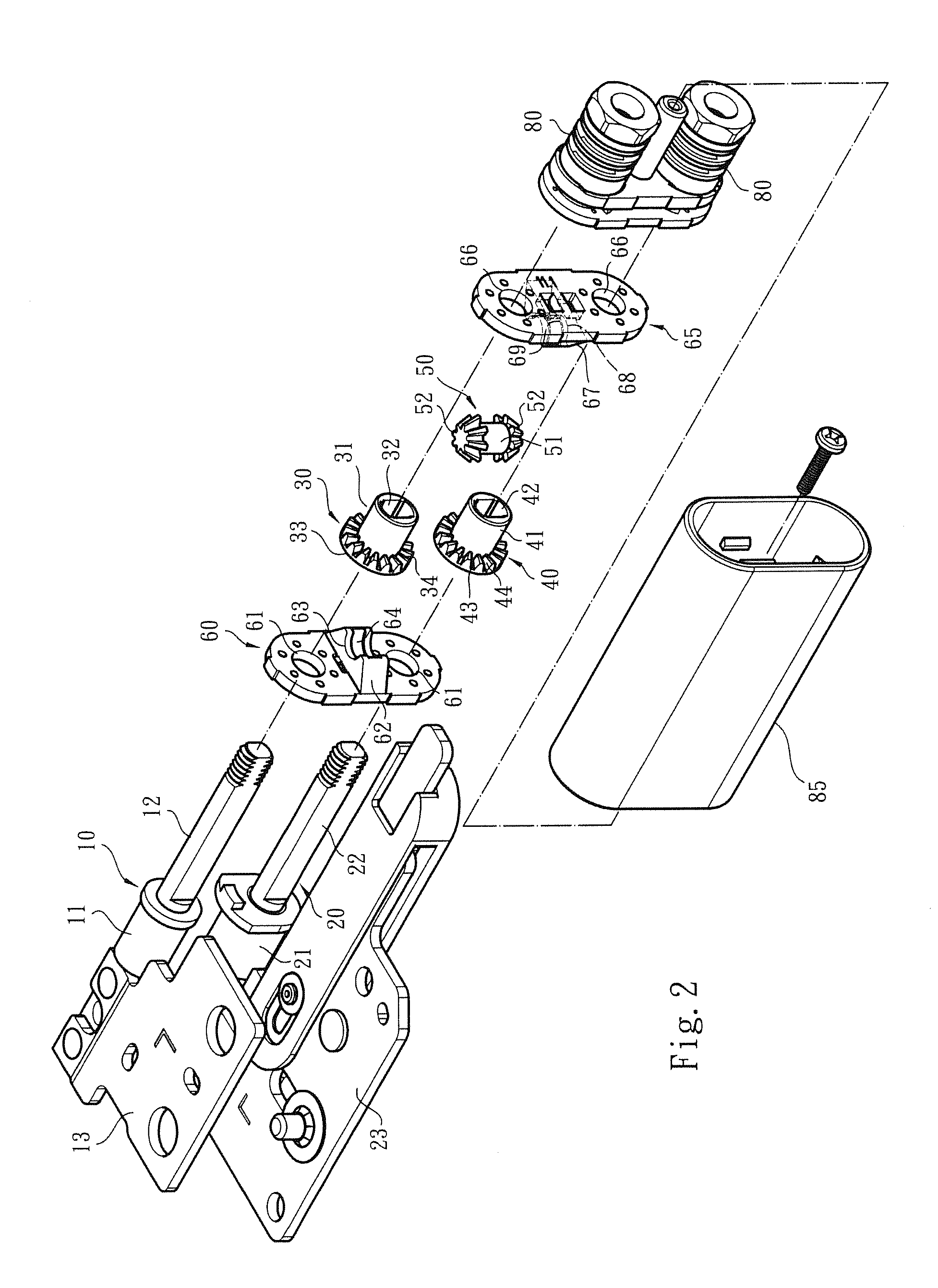 Pivot mechanism of synchronous hinge device