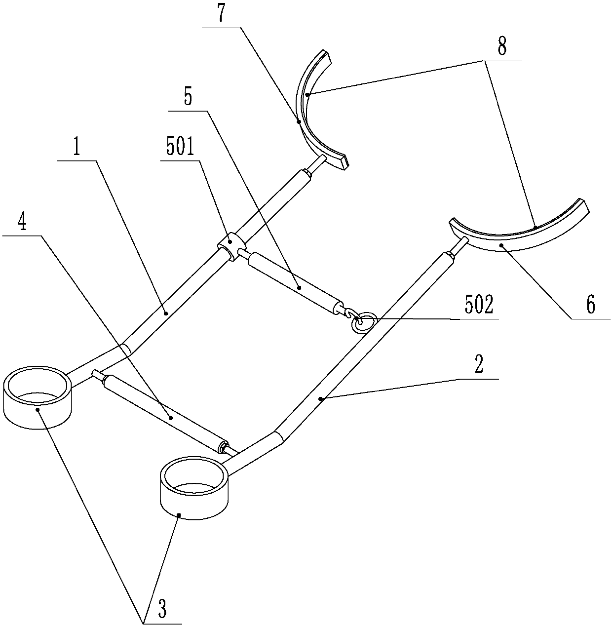 Adjustable ladder supporting frame