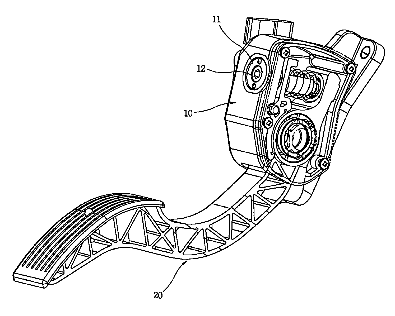 Pedal device with function of adjusting pedal effort and hysteresis