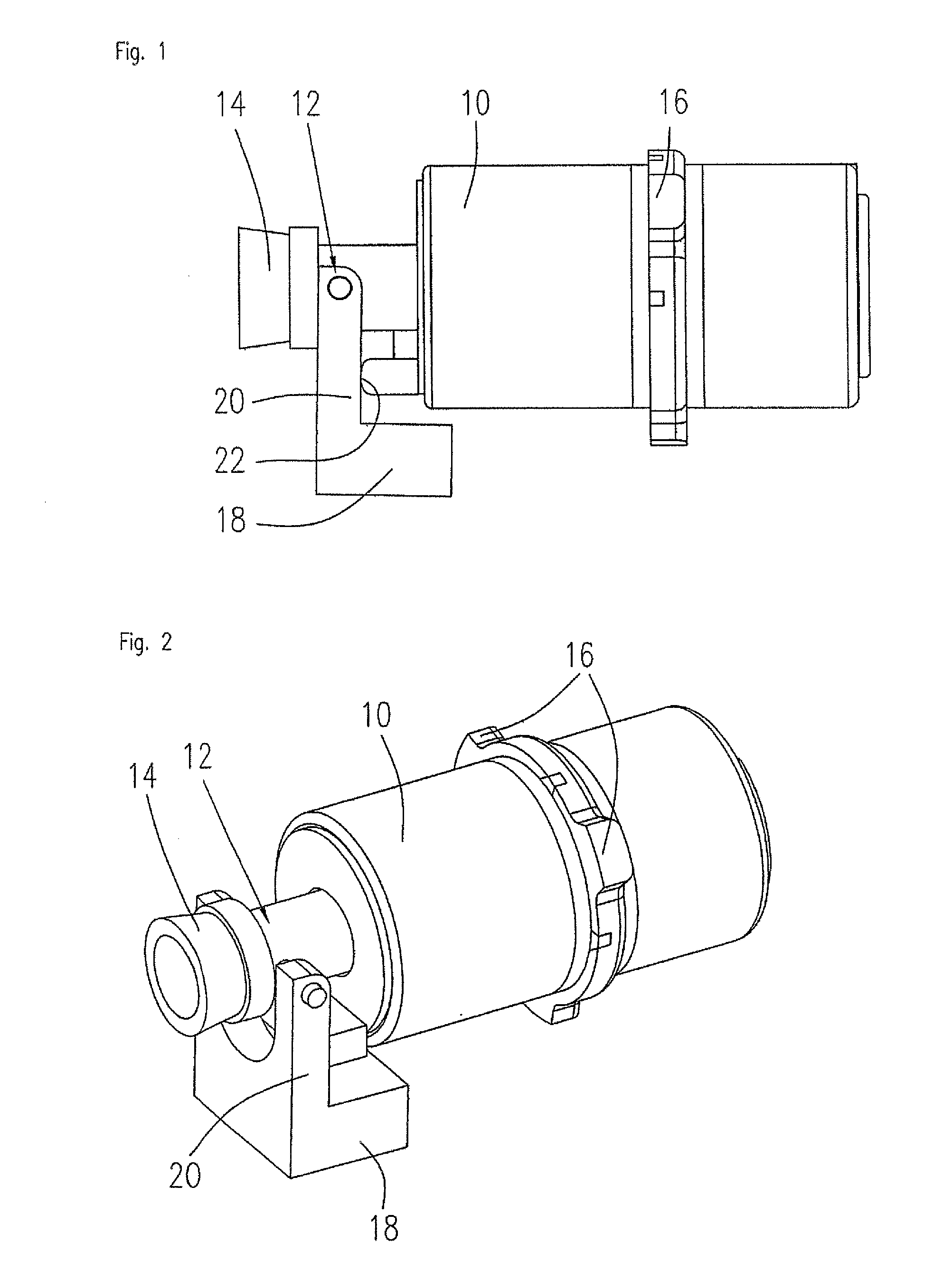 Linear drive having shock compensation