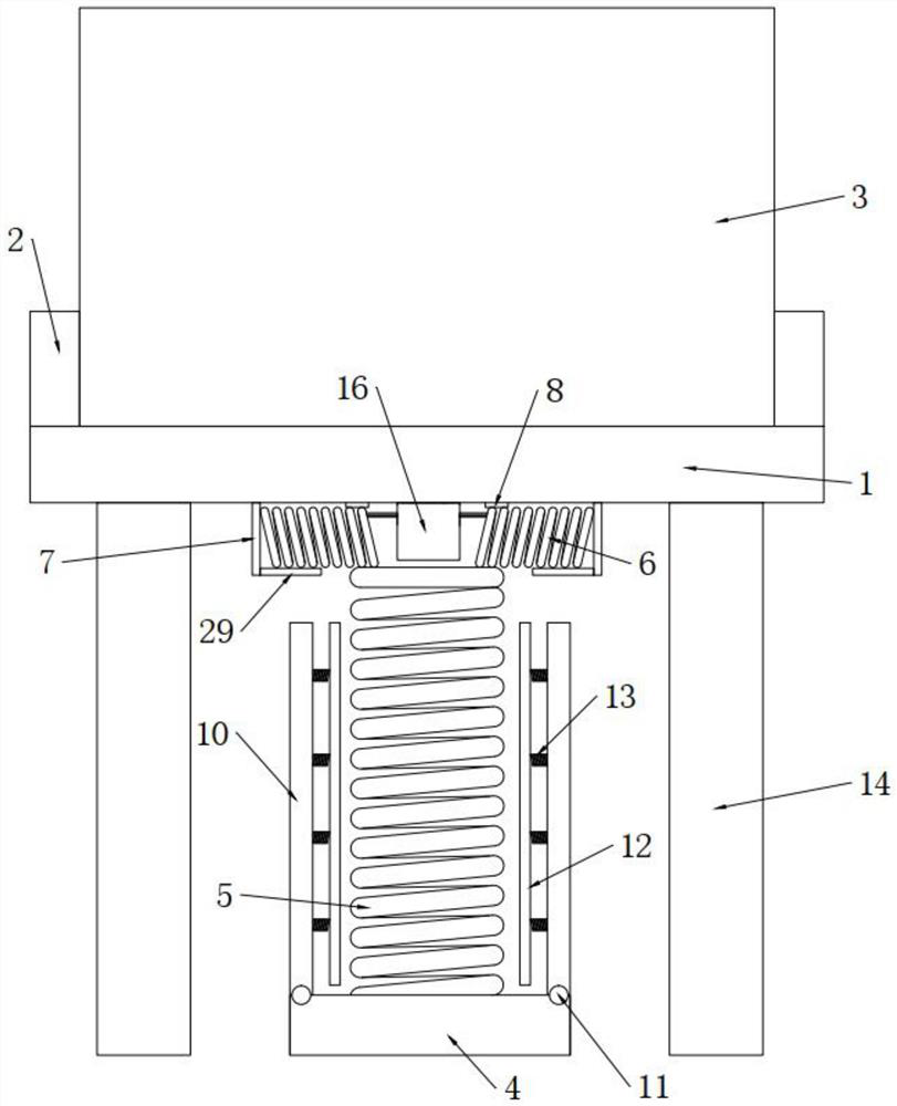 Distribution box with buffer base