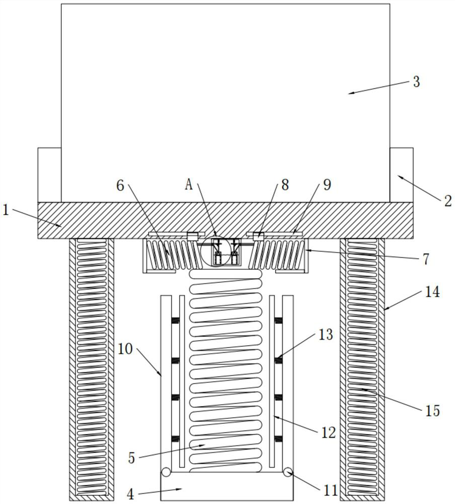 Distribution box with buffer base