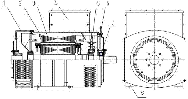 High-power track welding efficient excitation single-phase generator