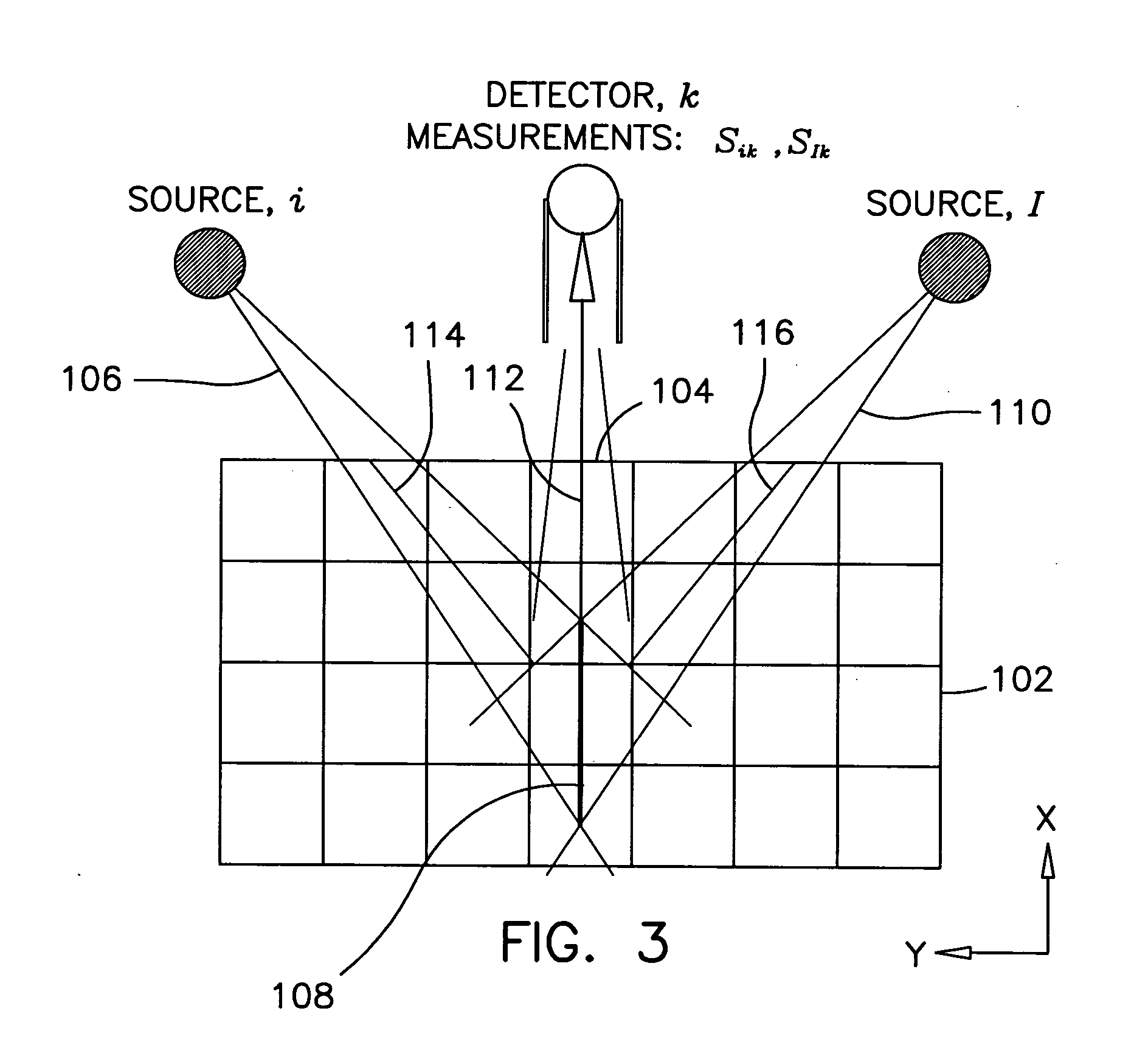 X-ray scatter image reconstruction by balancing of discrepancies between detector responses, and apparatus therefor