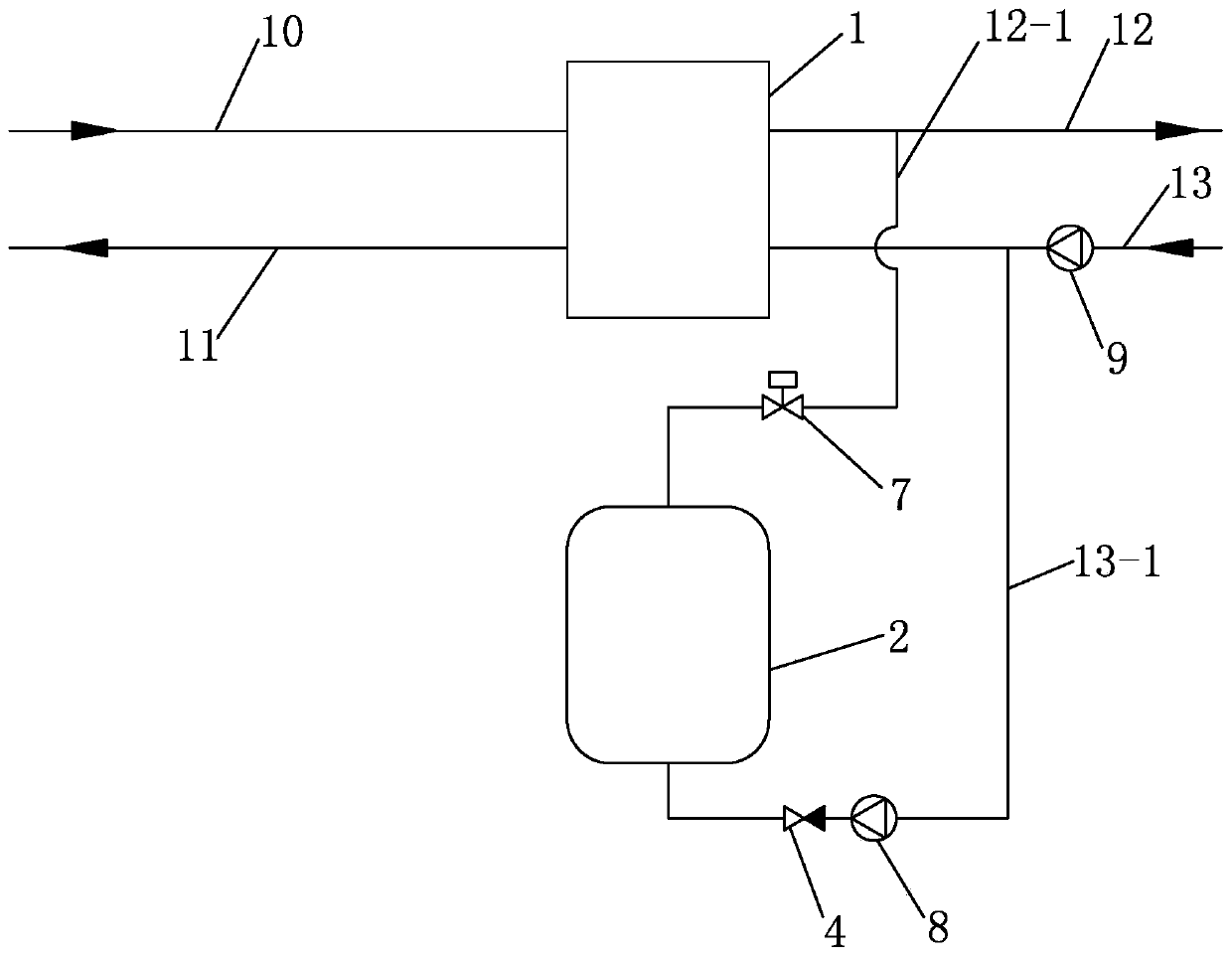 Distributed double-sided joint heat storage device for thermal power station