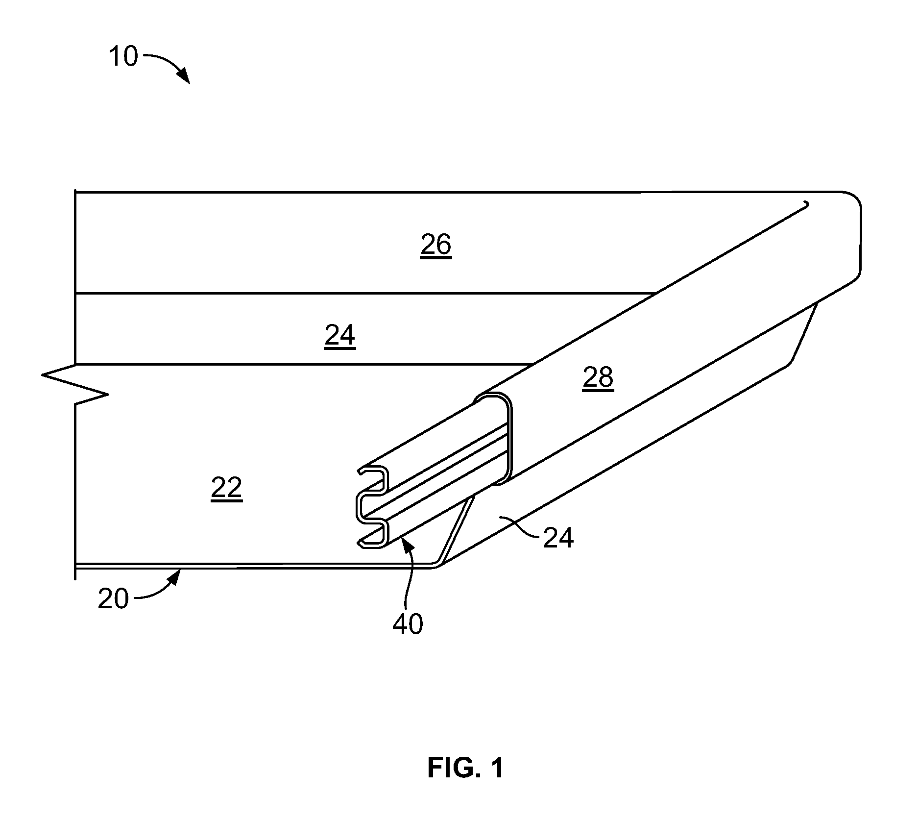 Industrial baking tray with contoured reinforcement band