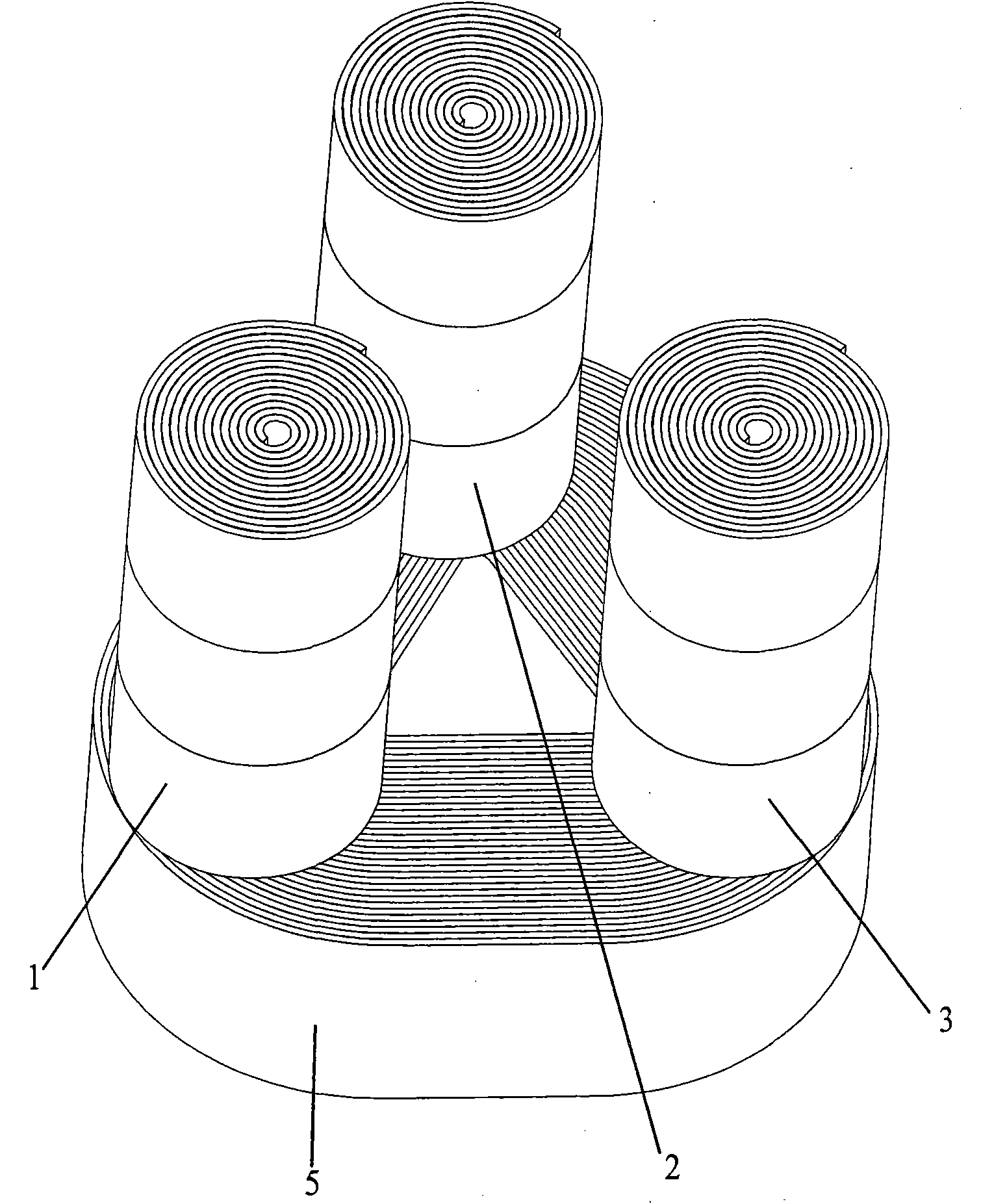 Amorphous alloy delta transformer core