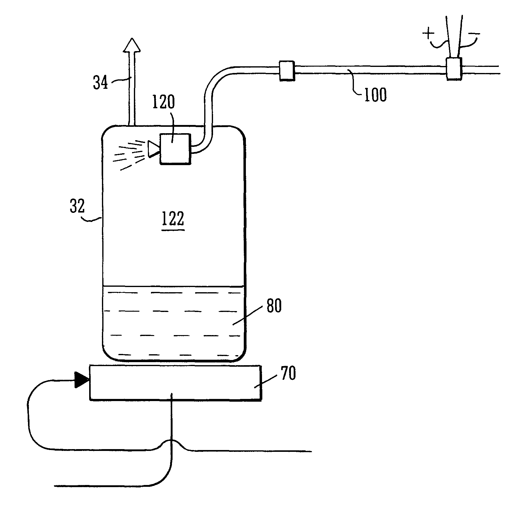 Wound treatment apparatus with exudate volume reduction by heat