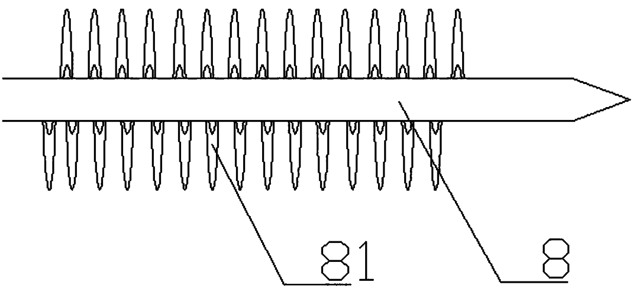 Fixing device for bamboo pile removal machinery