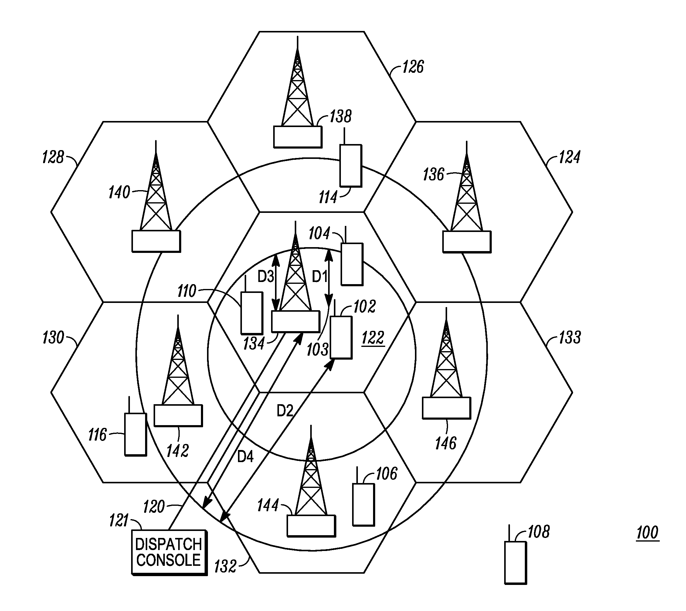 Method and device for automatic creation of a location-based talk group call with reduced messaging overhead