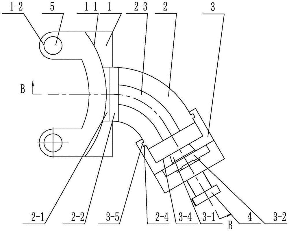 A support and clamping device for installing and welding the leakage channel of the high-pressure regulating valve of the steam turbine