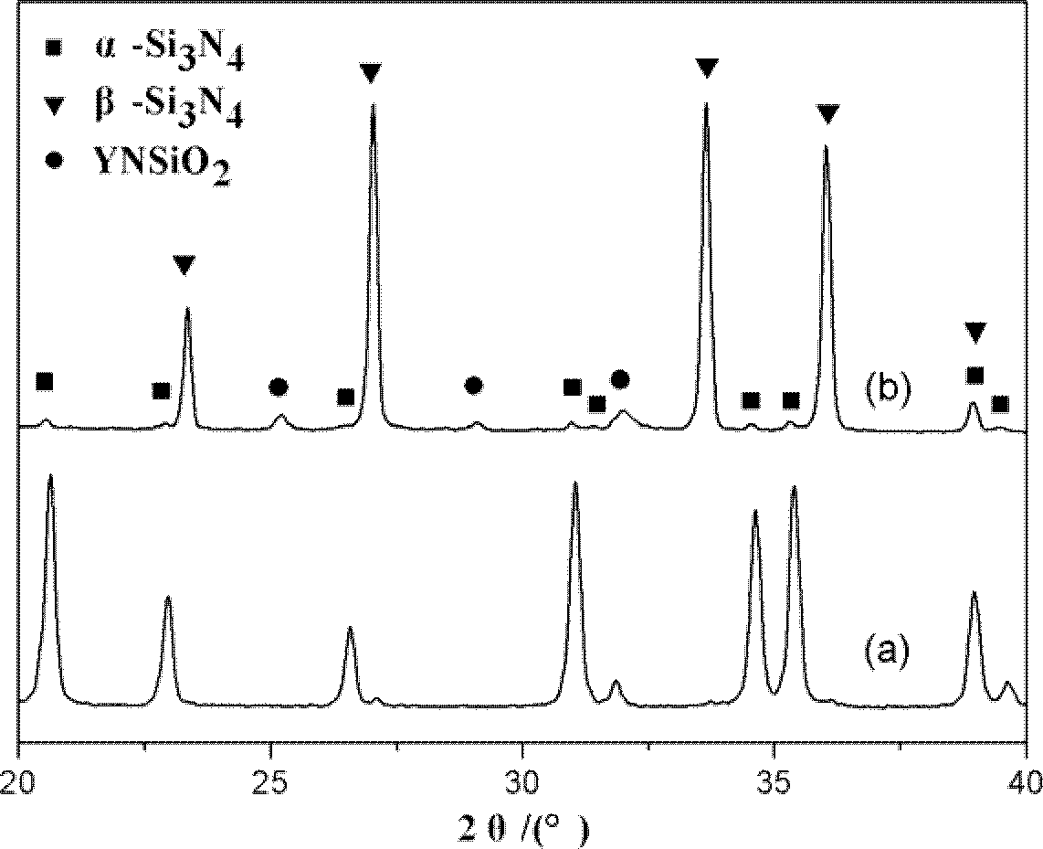 Method for preparing porous silicon-nitride ceramic material