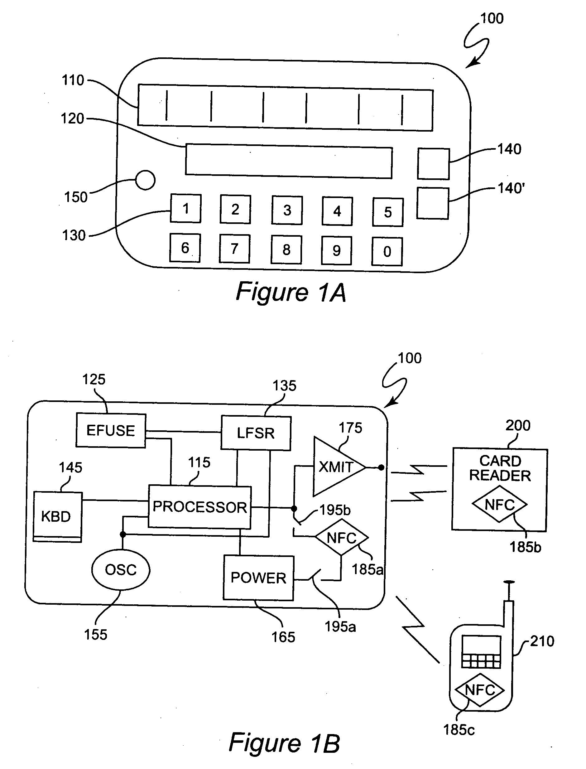 Secure credit card with near field communications