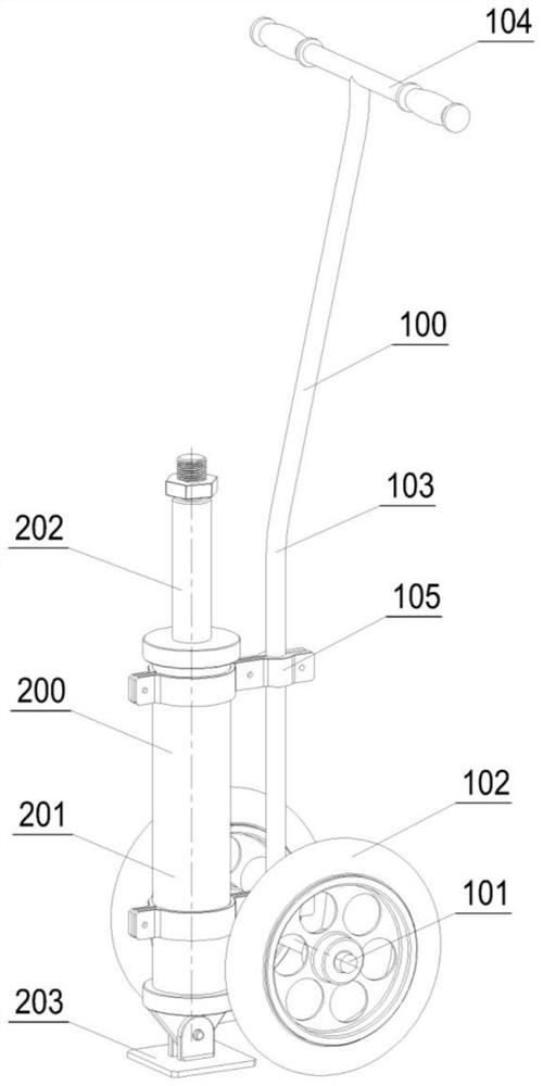 Hydraulic helical taper rod drilling, pulling and oil discharge device