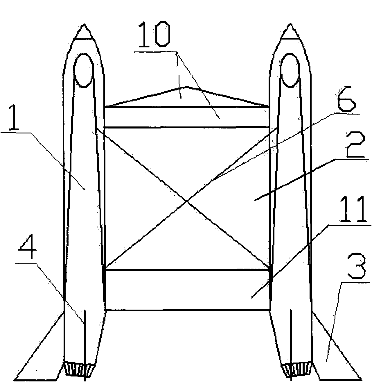 Adjustable aerofoil and double-body aircraft aerofoil layout scheme thereof