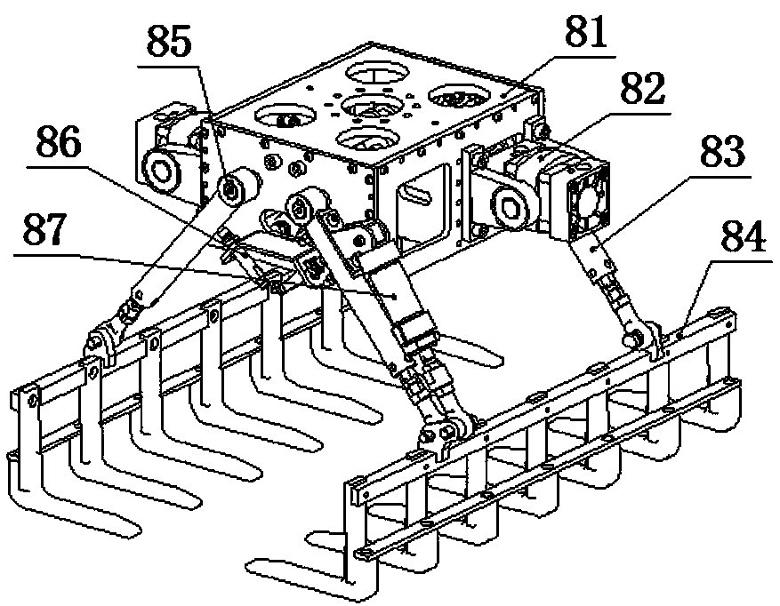 High-speed bagged material stacking machine