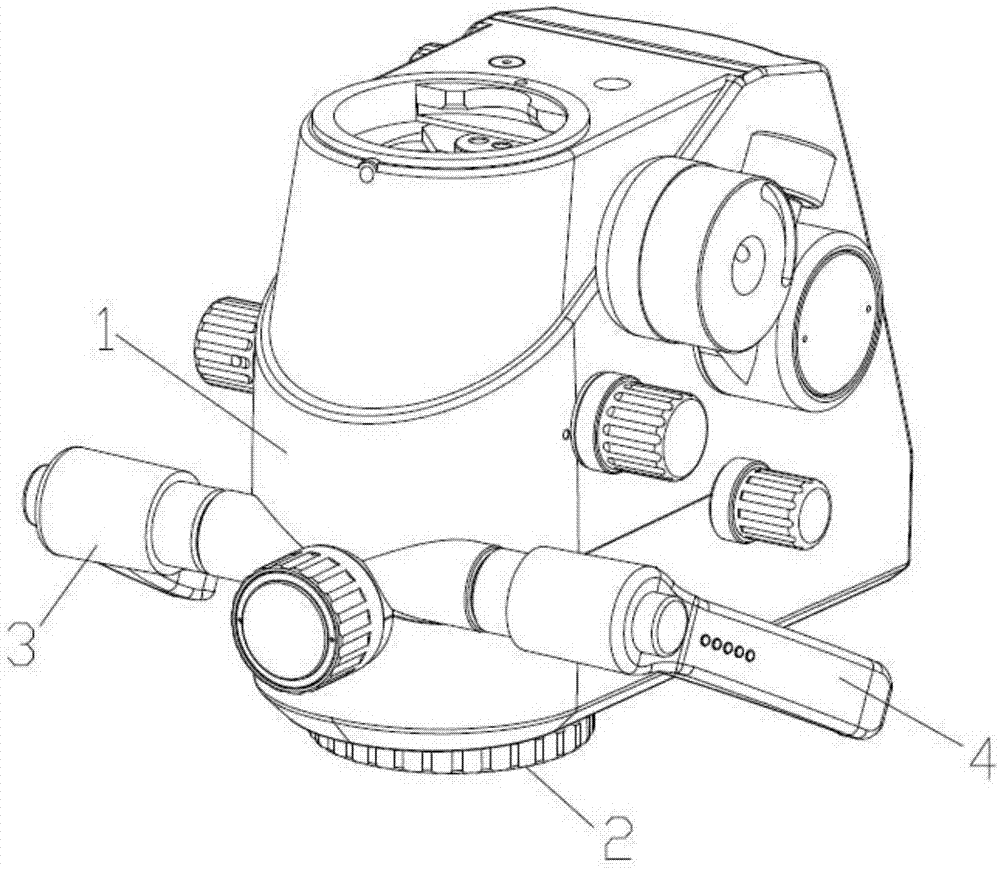 Multifunctional turn button of operation microscope and operation microscope