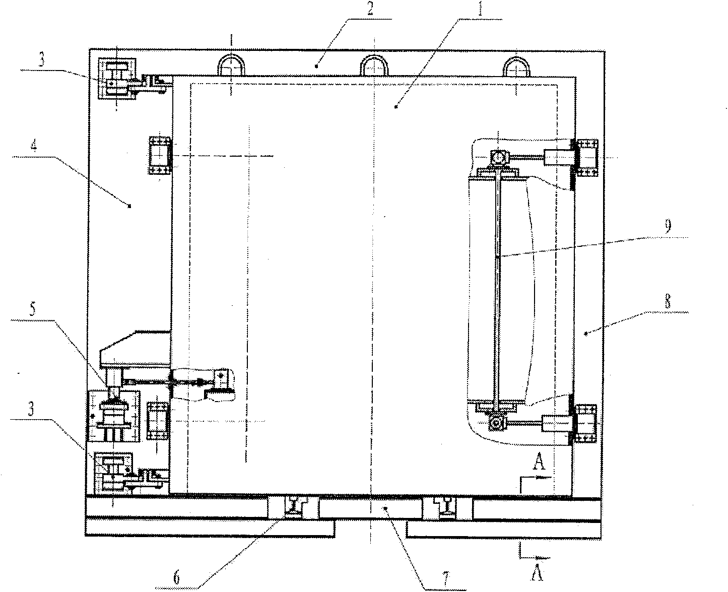 Integral lifting and sliding type protective airtight door