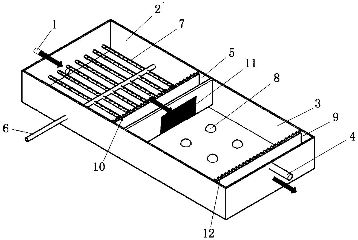 Processing system used for eliminating inorganic nitrogen and phosphor in culture water body