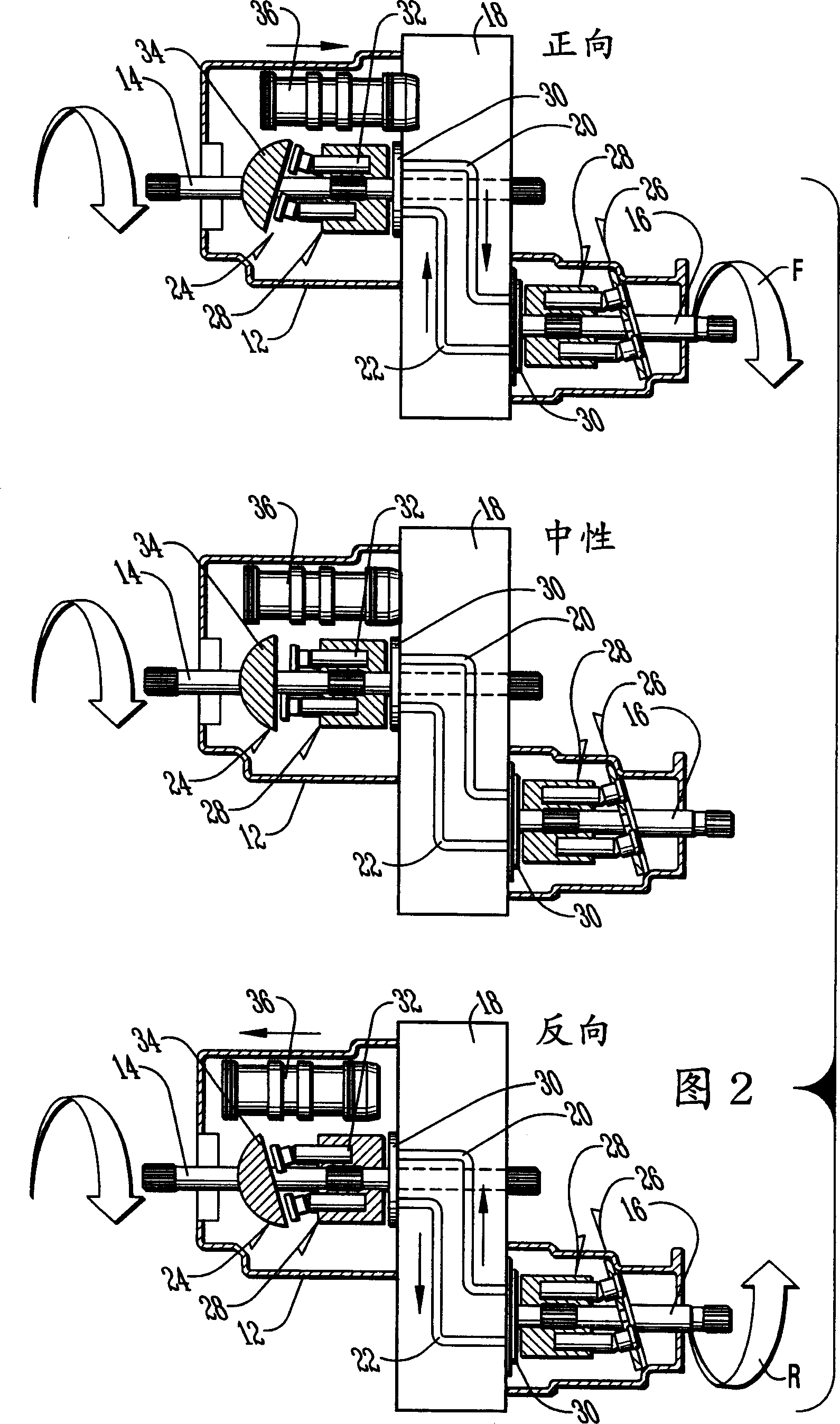 Control system of hydrautic pump