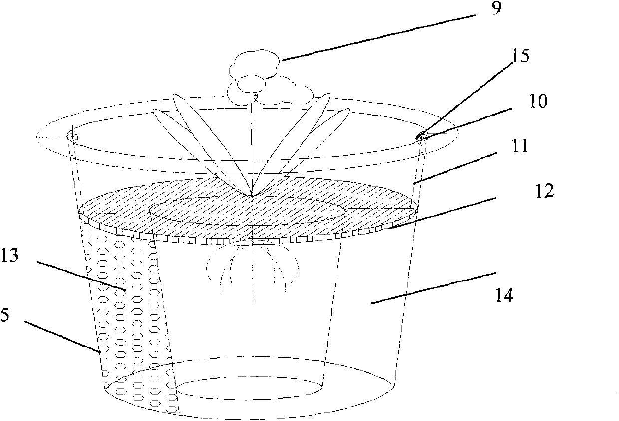 Matrix-plant coupling connected type flowing water floating bed