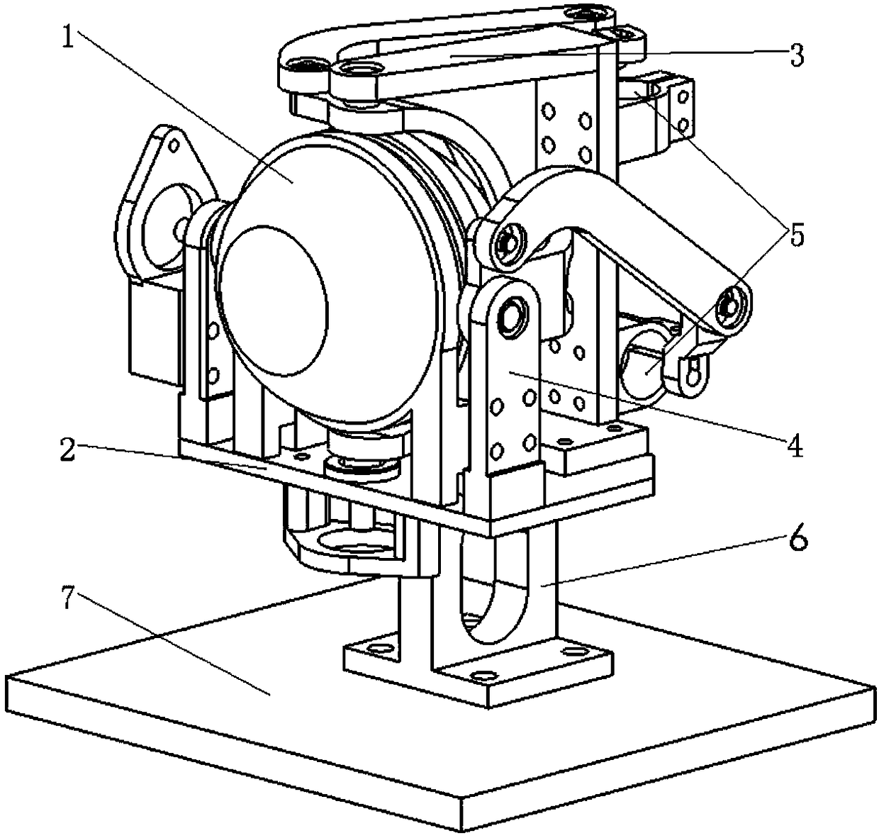 Three degrees of freedom bionic eye based on serial and parallel control