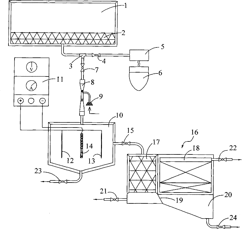 Grading recycle device for electric flocculation and electric floatation purification bathing and washing wastewater