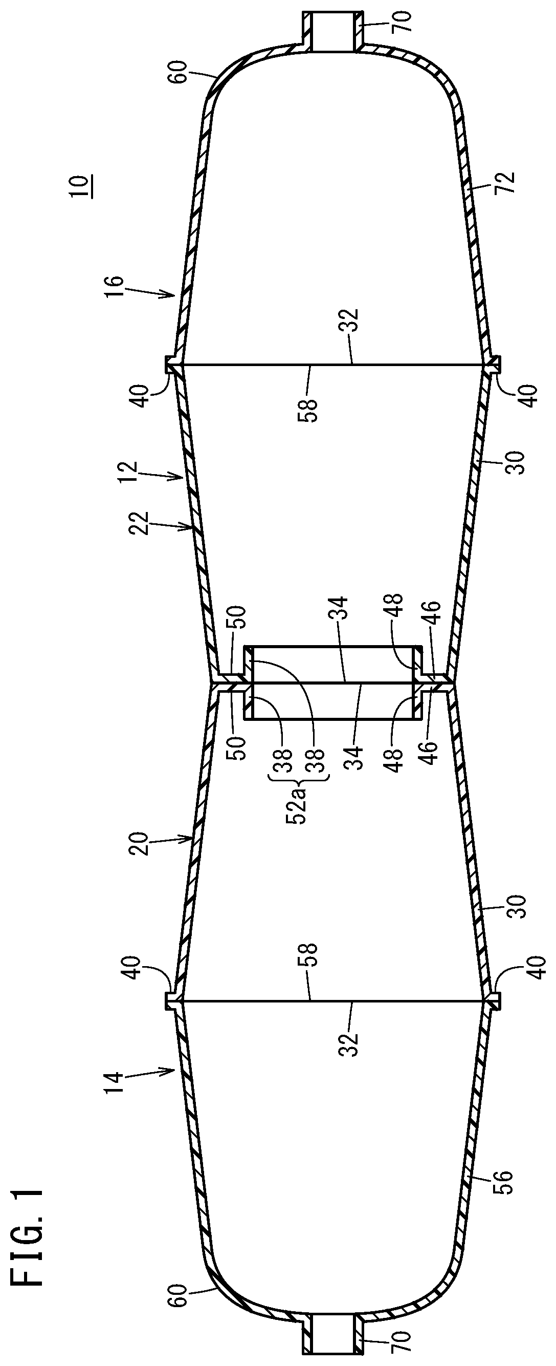 Liner configuring member, high pressure tank, and method of manufacturing same