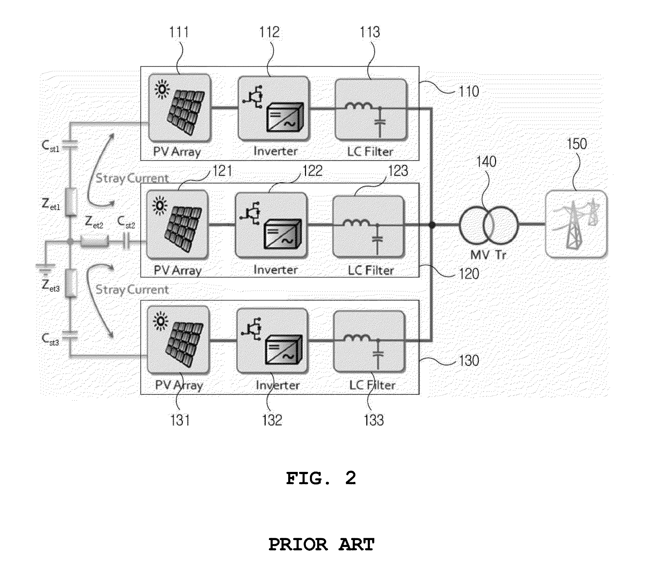 Photovoltaic generation system using parallel inverter connected grid