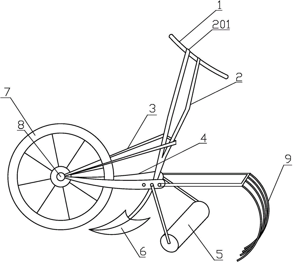 Novel furrow weeding device