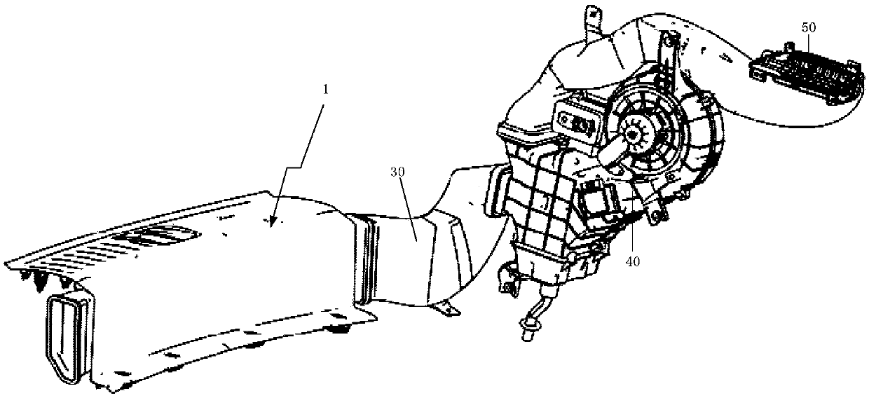 Tail threshold assembly for air pipe arrangement