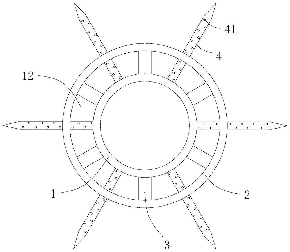 Double-wall concrete open caisson structure and construction method thereof