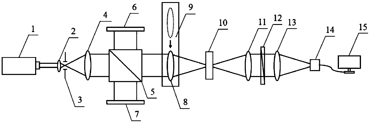 Device and method for measuring the angle between the normal line of the light-transmitting surface of an electro-optic crystal and the optical axis of the crystal